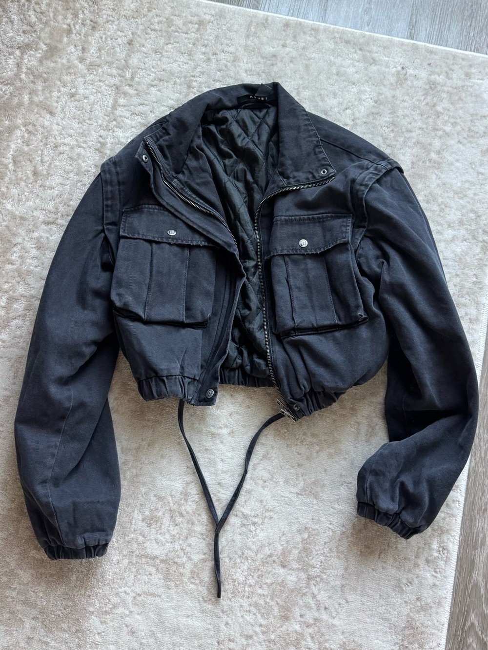 Ksubi Cropped Anorak Black - Picture 2 of 5